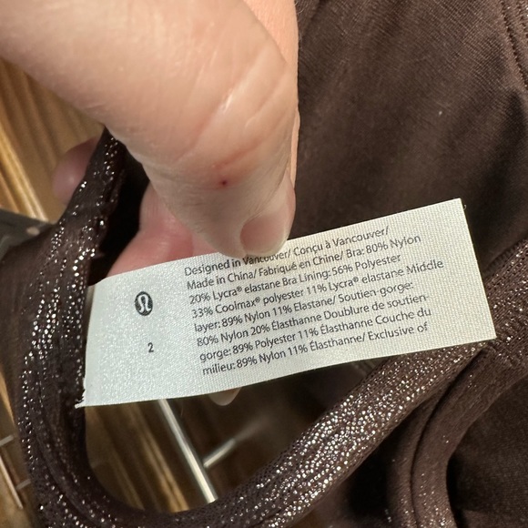 NWT Lululemon Flow Y Nulu Bra Shine *Light Support, A–C Cups Size 2 - Picture 4 of 5